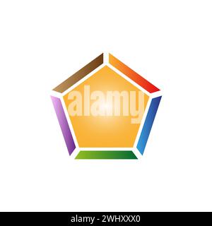 Geometric crystal, gem icon. Vector illustration. EPS 10. Stock Vector