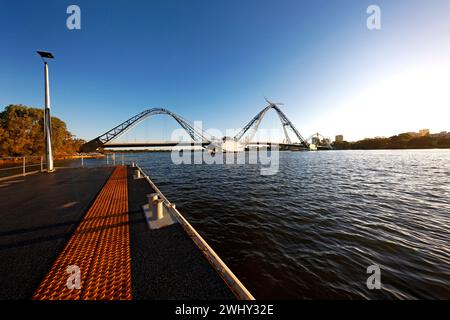 Matagarup pedestrian bridge, Burswood, Perth, Western Australia Stock Photo