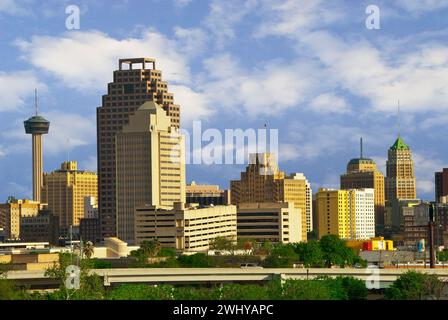 skyline of San Antonio, Texas - USA Stock Photo