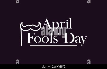 Happy Aprils' Fool Day Text illustration design Stock Vector