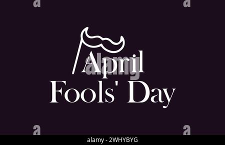 Happy Aprils' Fool Day Text illustration design Stock Vector
