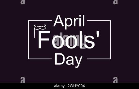 Happy Aprils' Fool Day Text illustration design Stock Vector