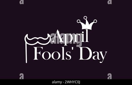 Happy Aprils' Fool Day Text illustration design Stock Vector