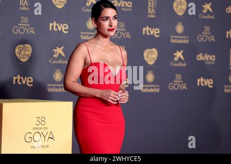 Valladolid, Spanien. 10th Feb, 2024. Valladolid, Spain; 02/10/2024.- Actress Inma Cuesta. Characters on the Red Carpet of the Goya Awards 2024. Credit: Juan Carlos Rojas/dpa/Alamy Live News Stock Photo