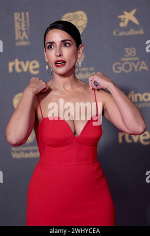 Valladolid, Spanien. 10th Feb, 2024. Valladolid, Spain; 02/10/2024.- Actress Inma Cuesta. Characters on the Red Carpet of the Goya Awards 2024. Credit: Juan Carlos Rojas/dpa/Alamy Live News Stock Photo