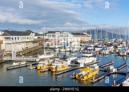 East Marina at Pier 39, Fisherman's Wharf District, San Francisco, California, United States Stock Photo