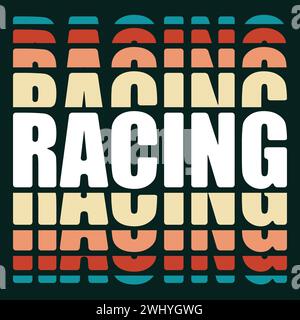 Racing color text wallpaper Stock Vector