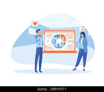 Competitor research. competitor analysis concept market research and business strategy development competitor. flat vector modern illustration Stock Vector