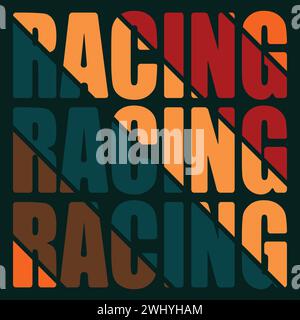 Racing color cut text background Stock Vector