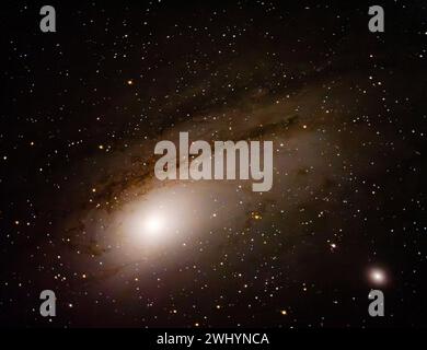 Astronomy, Photo, M31, Andromeda Galaxy, Galactic Cloud, Galactic Center, Celestial Object, Deep Space Stock Photo