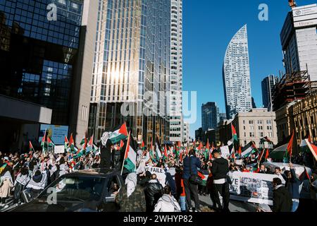 Pro Palestinians and anti war protesters gathered at the N.Y. Library