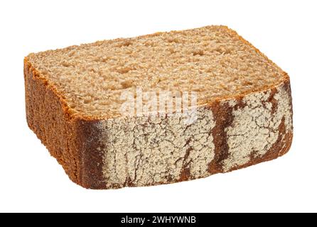 Rye bread slice isolated on white background Stock Photo