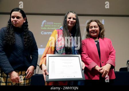 Mexico City, Mexico. 11th Feb, 2024. Mexican poet, playwright, novelist and essayist, Maria del Carmen Boullosa receives the 2023 Ines Arredondo Fine Arts Prize for Literature presented in a ceremony at the Palace of the fine arts in Mexico City. on February 10, 2024 in Mexico City, Mexico (Credit Image: © Luis Barron/eyepix via ZUMA Press Wire) EDITORIAL USAGE ONLY! Not for Commercial USAGE! Stock Photo
