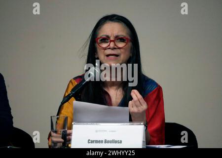 Mexico City, Mexico. 11th Feb, 2024. Mexican poet, playwright, novelist and essayist, Maria del Carmen Boullosa receives the 2023 Ines Arredondo Fine Arts Prize for Literature presented in a ceremony at the Palace of the fine arts in Mexico City. on February 10, 2024 in Mexico City, Mexico (Credit Image: © Luis Barron/eyepix via ZUMA Press Wire) EDITORIAL USAGE ONLY! Not for Commercial USAGE! Stock Photo