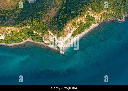 Aerial view of sea waves and fantastic coast Stock Photo - Alamy