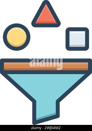 Icon for sort,variety Stock Vector