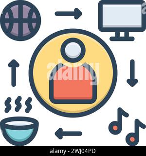Icon for hobbies,people Stock Vector