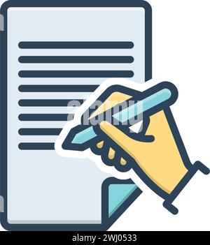 Icon for writes,notepad Stock Vector