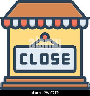 Icon for closed,barred Stock Vector