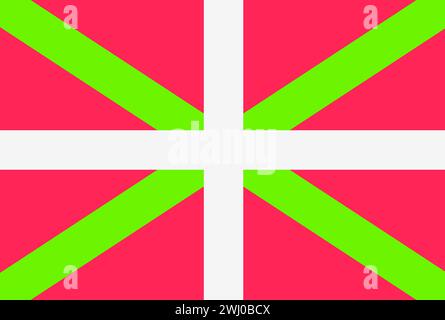 Flag of Basque Country. National Basque flag. autonomous community. Basque national flag. Illustrati Stock Photo