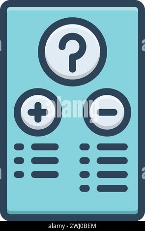 Icon for cons,pros Stock Vector