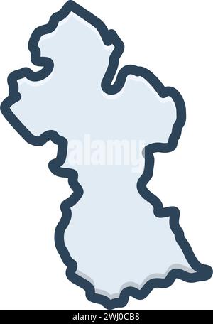 Icon for guyana,america Stock Vector