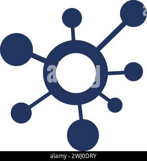 Teamwork, research, and global connections. Shared global ethos, abstract techno element for modern and retro technological design. Simple color vecto Stock Vector
