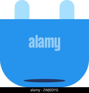 Electrical adapter. Electricity and voltage, abstract techno element for modern and retro technological design. Simple color vector pictogram isolated Stock Vector