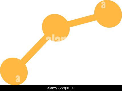 Digital wallet structure of connected elements. Node data model, abstract techno element for modern and retro technological design. Simple color vecto Stock Vector