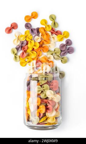 Dried italian pasta Farfalle Stock Photo