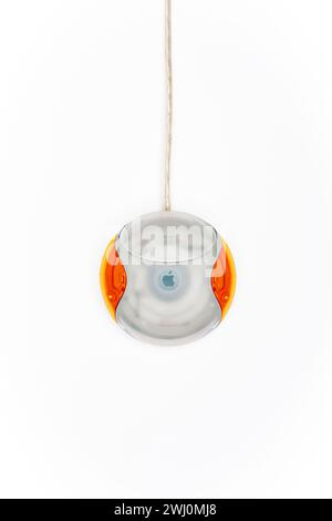 Vintage Apple hockey Puck mouse supplied with the original iMac G3 in 1998: Phillip Roberts Stock Photo