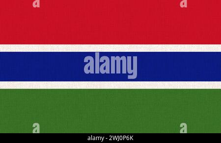 Flag of Gambia. National Gambian flag. Gambian national flag. Stock Photo