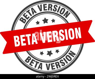 beta version stamp. beta version round sign. label on transparent background Stock Vector