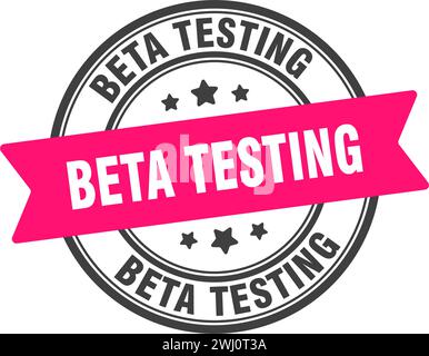 beta testing stamp. beta testing round sign. label on transparent background Stock Vector