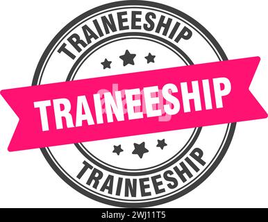 traineeship stamp. traineeship round sign. label on transparent background Stock Vector