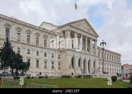 Portugal, Lisbon, Palacio de Sao Bento  - Saint Benedict's Palace -  in Lisbon is the seat of the Assembly of the Portuguese Republic, the Parliament Stock Photo