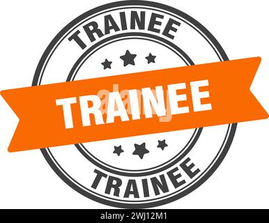trainee stamp. trainee round sign. label on transparent background Stock Vector