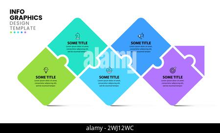 Infographic template with icons and 5 options or steps. Arrow. Can be used for workflow layout, diagram, banner, webdesign. Vector illustration Stock Vector