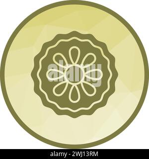 Moon Cake icon vector image. Stock Vector