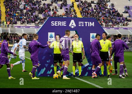 Firenze, Italia. 11th Feb, 2024. Foto Marco Bucco/LaPresse 11 Febbraio 2024 - Firenze, Italia Sport, Calcio Fiorentina vs Frosinone - Campionato italiano di calcio Serie A TIM 2023/2024 - Stadio Artemio Franchi. Nella foto: arco allineamento Photo Marco Bucco/LaPresse February 11, 2024 - Firenze, Italy Sport, Soccer Fiorentina vs Frosinone - Italian Serie A Football Championship 2023/2024 - Artemio Franchi Stadium. In the photo: arc alignment Credit: LaPresse/Alamy Live News Stock Photo