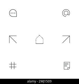 web icons in line style. Money, bank, contact, office, payment, strategy, accounting, infographic. Icon collection. Vector illustration. Stock Vector
