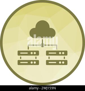 Multiple Cloud Servers icon vector image. Stock Vector