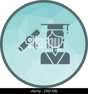 Receiving Degree icon vector image. Stock Vector