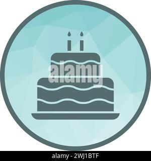 Two layered cake icon vector image. Stock Vector