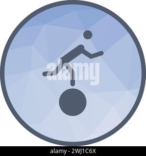 Walking on Ball icon vector image. Stock Vector