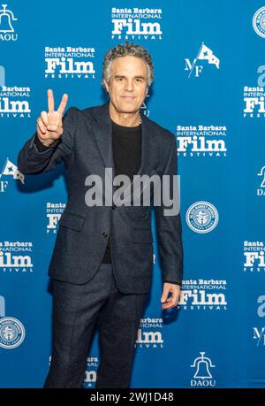 Santa Barbara, USA. 11th Feb, 2024. Mark Ruffalo arrives at the 39th Santa Barbara International Film Festival to receive the American Riviera Award at the Arlington Theatre in Santa Barbara, CA on Feb. 11, 2024. (Photo by Rod Rolle/Sipa USA) Credit: Sipa USA/Alamy Live News Stock Photo