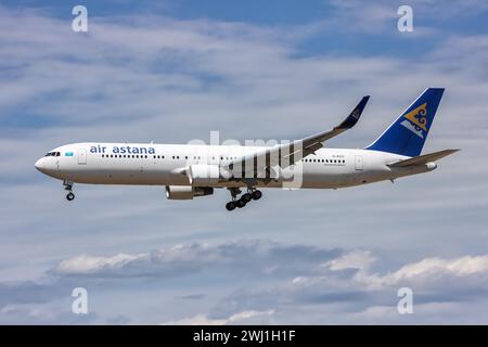 Air Astana Boeing 767-300ER aircraft Frankfurt Airport in Germany Stock Photo