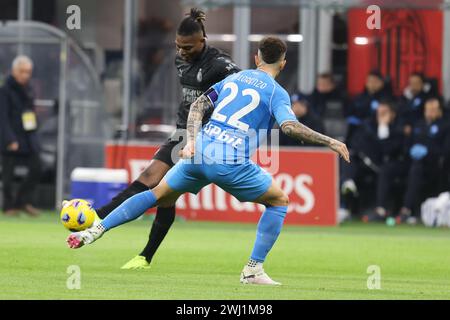 Milano, Italia. 11th Feb, 2024. February 11, 2024 Milano Italy - sport, soccer - Ac Milan vs SSC Napoli- Football Championship 2023/2024 - Stadio San Siro - In the picture: Rafael Leao (10 AC Milan) Credit: Kines Milano/Alamy Live News Stock Photo