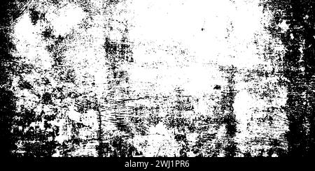 Black and white vector noise grungy overlay. Distressed grunge texture overlay. Stock Vector