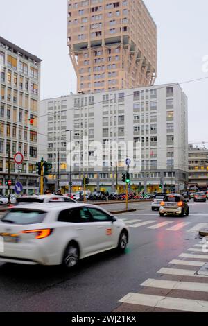 Velasca Tower (Torre Velasca), skyscraper in Milan, built in the 1950s Stock Photo